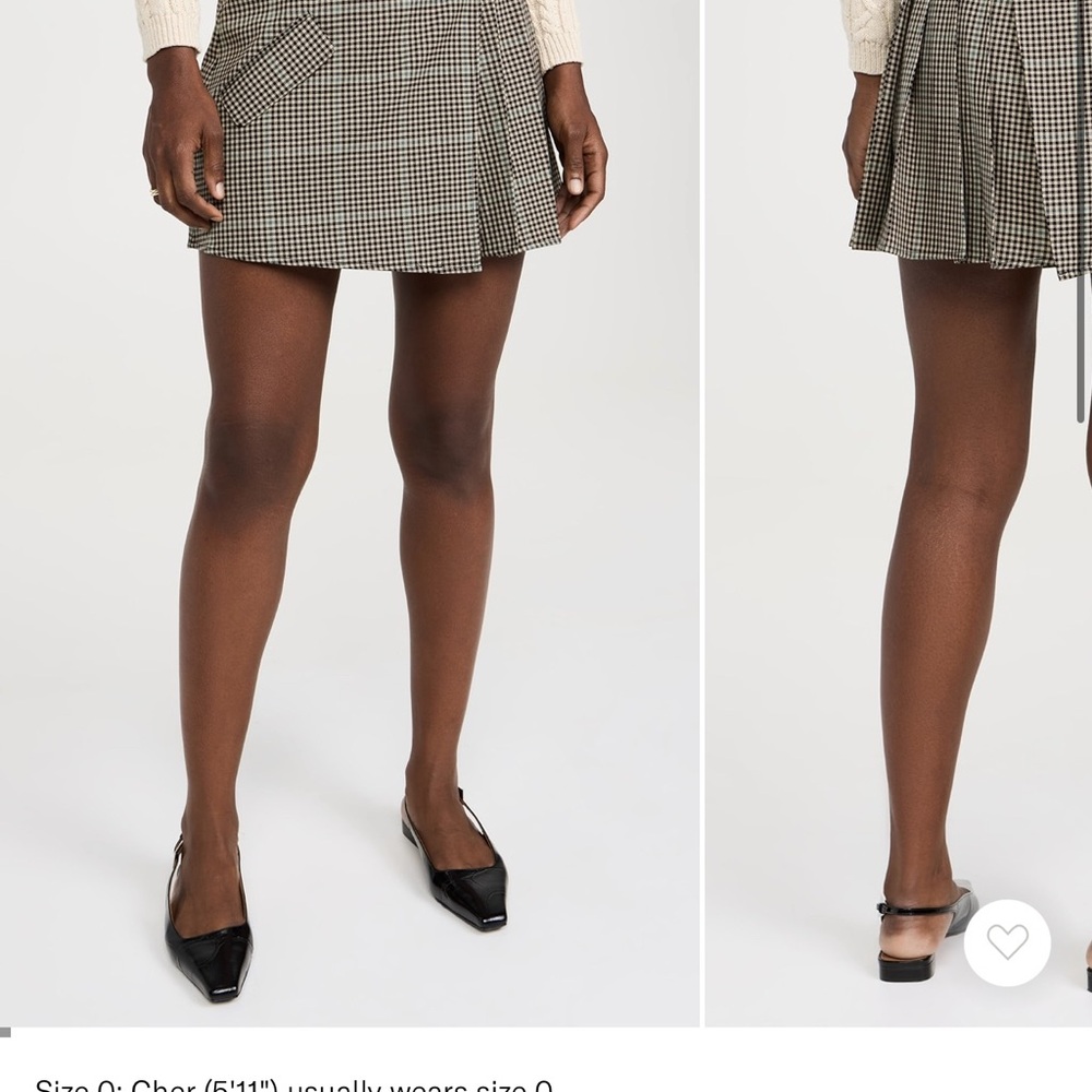 Rails Adriana Brown Checkered Mini Skirt